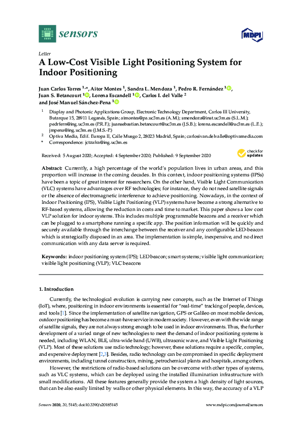 (PDF) A Low-Cost Visible Light Positioning System for Indoor ...