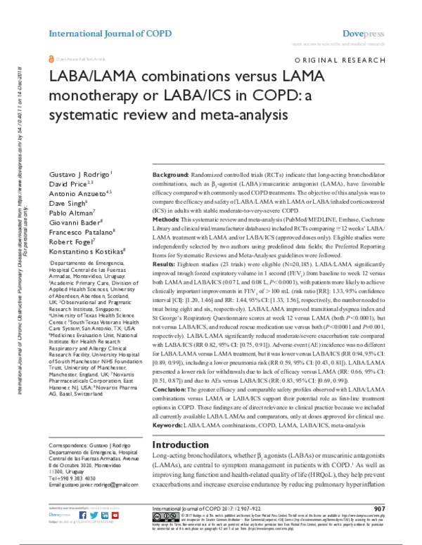 (PDF) LABA/LAMA combinations versus LAMA monotherapy or LABA/ICS in ...