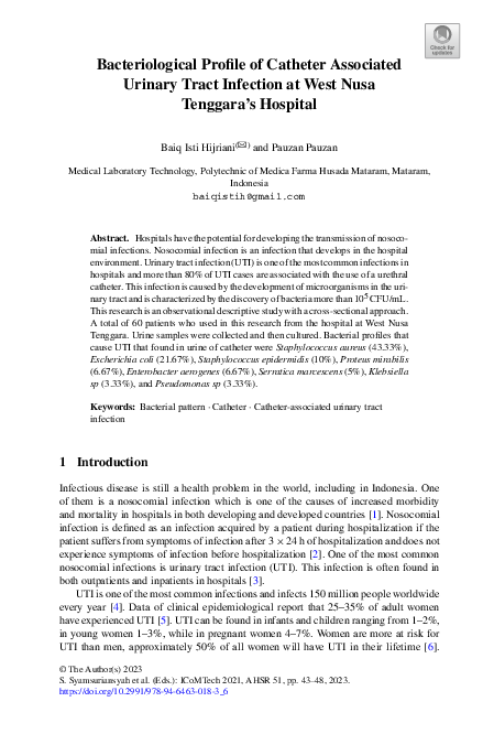 (PDF) Bacteriological Profile of Catheter Associated Urinary Tract ...