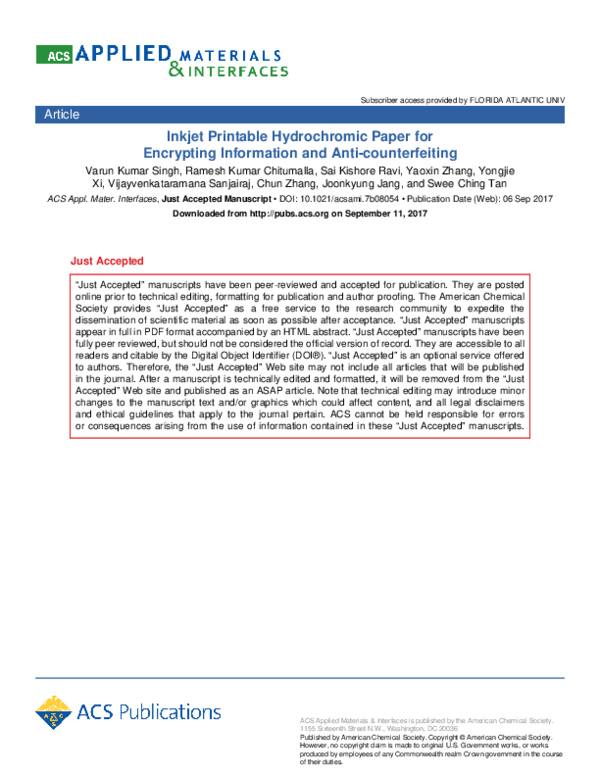 (PDF) Inkjet-Printable Hydrochromic Paper for Encrypting Information ...