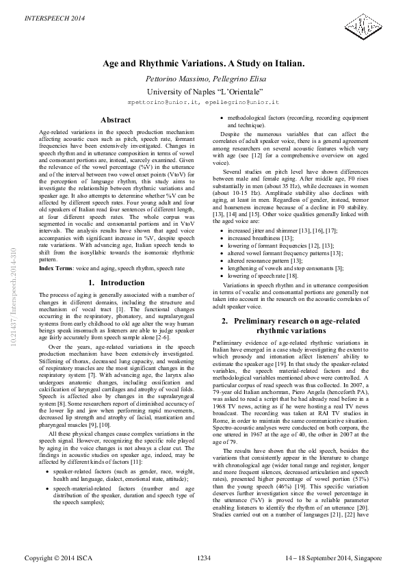 (PDF) Age and rhythmic variations: a study on Italian