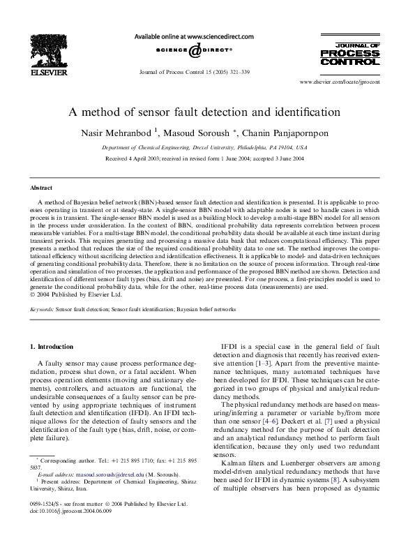 Fault Detection And Identification