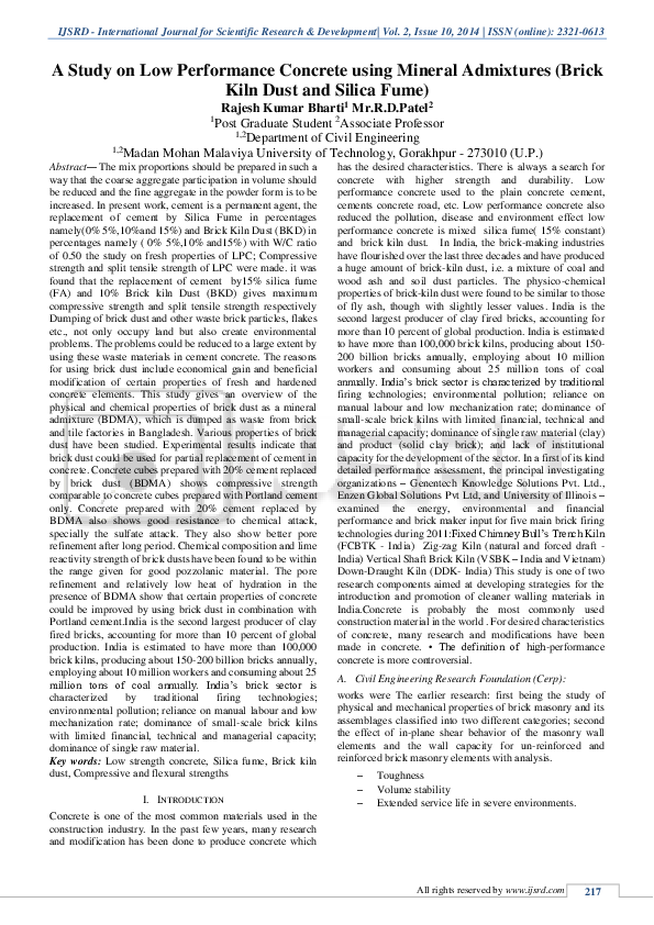 (PDF) A Study on Low Performance Concrete using Mineral Admixtures ...
