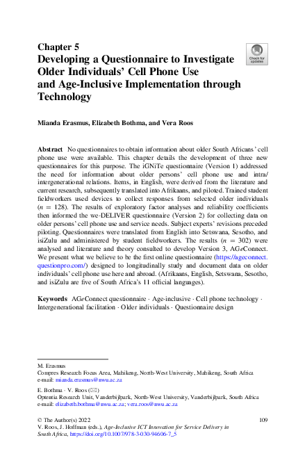 (PDF) Developing a Questionnaire to Investigate Older Individuals’ Cell ...