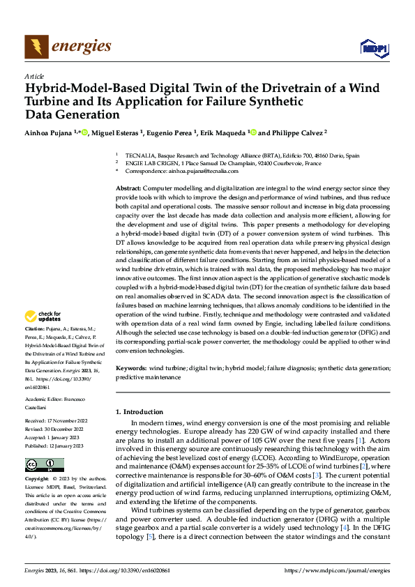 (PDF) Hybrid-Model-Based Digital Twin of the Drivetrain of a Wind ...