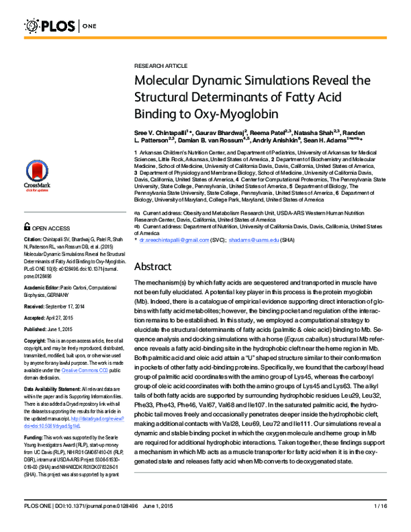 (PDF) Molecular dynamic simulations reveal the structural determinants ...