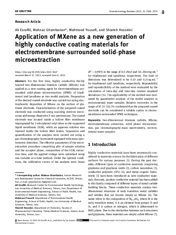 (PDF) Application of MXene as a new generation of highly conductive ...