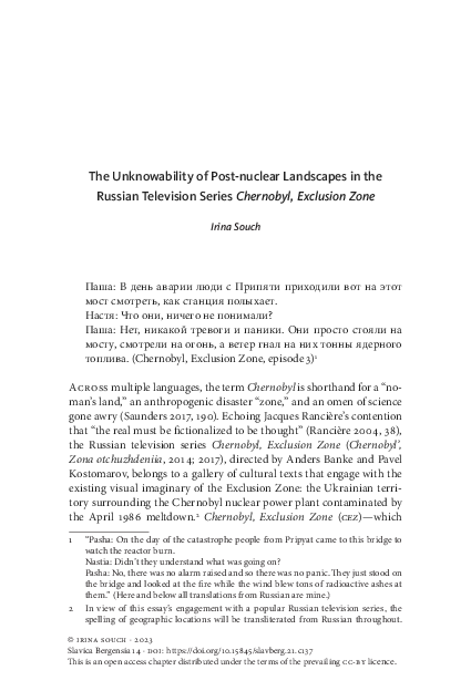 (PDF) The Unknowability of Post-nuclear Landscapes in the Russian ...