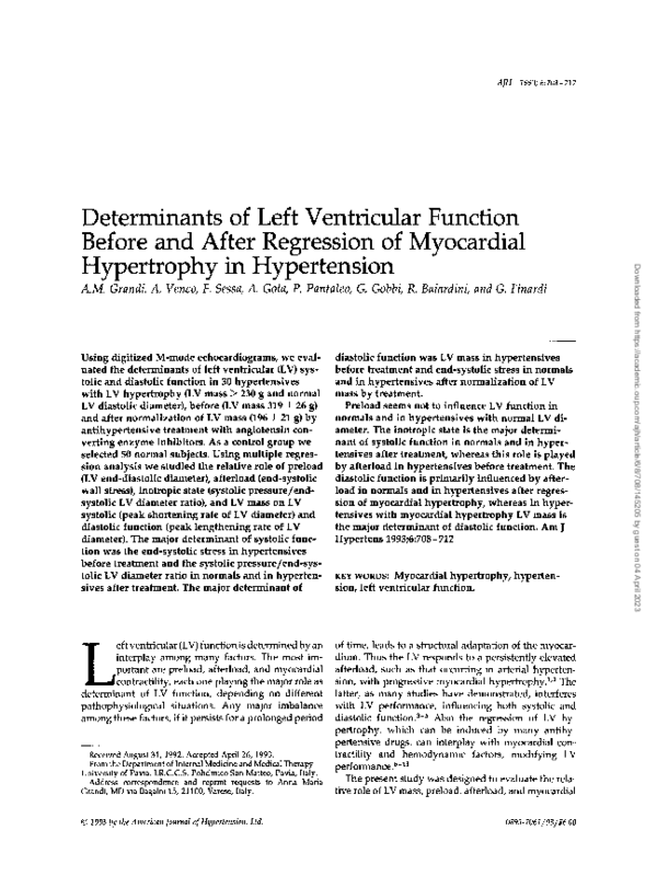 (PDF) Determinants of Left Ventricular Function Before and After ...
