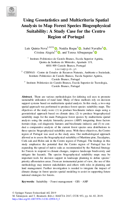 (PDF) Using Geostatistics and Multicriteria Spatial Analysis to Map ...