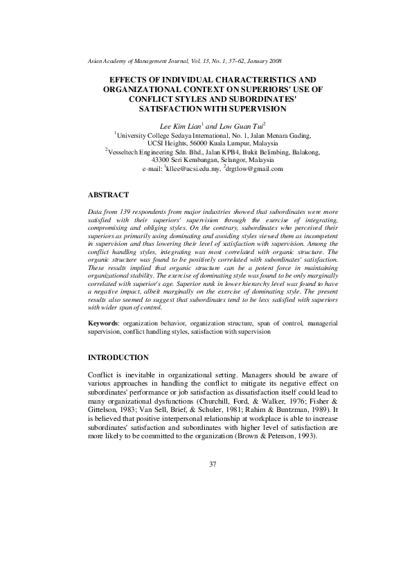 (PDF) Effects of Individual Characteristics and Organizational Context ...