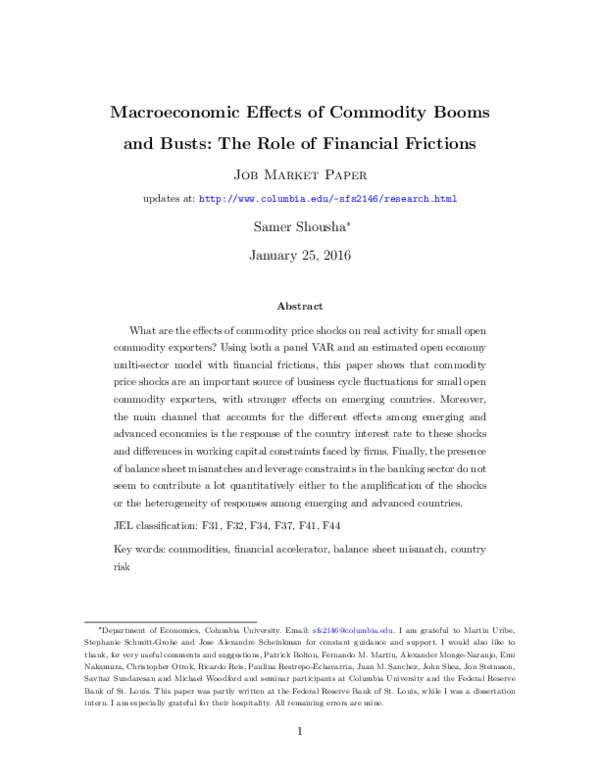 (PDF) Macroeconomic Effects of Commodity Booms and Busts : The Role of ...