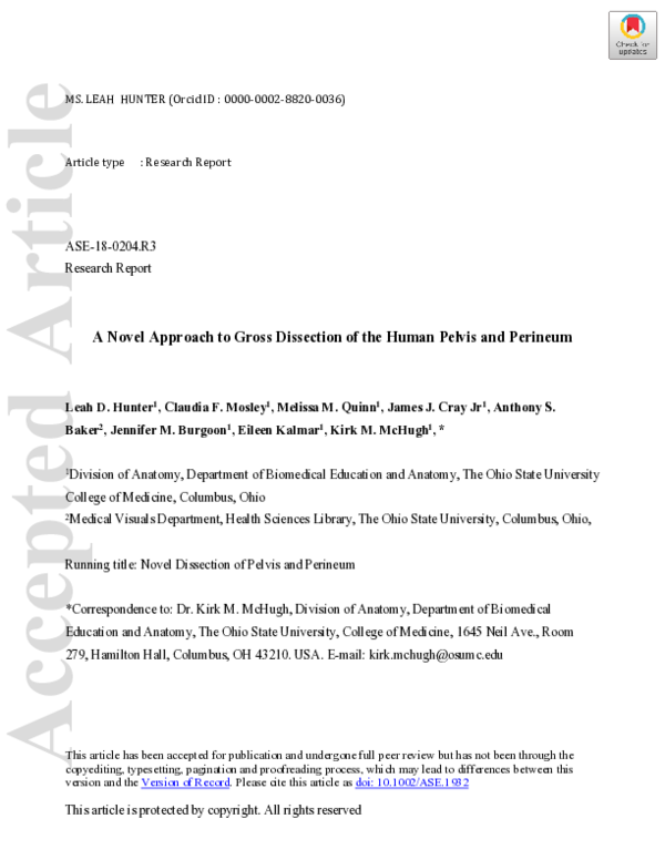 (PDF) A Novel Approach to Gross Dissection of the Human Pelvis and Perineum