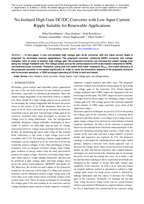 (PDF) No-Isolated High Gain DC/DC Converter with Low Input Current ...