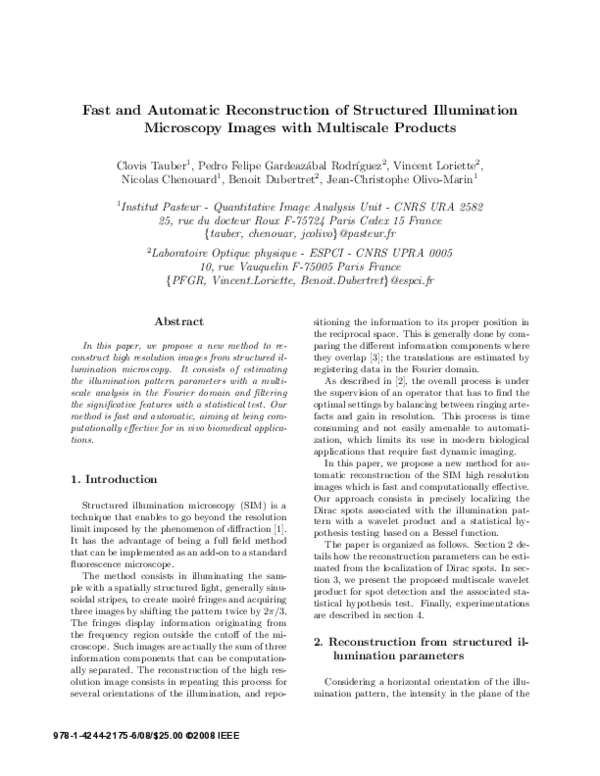 (PDF) Fast and automatic reconstruction of structured illumination ...