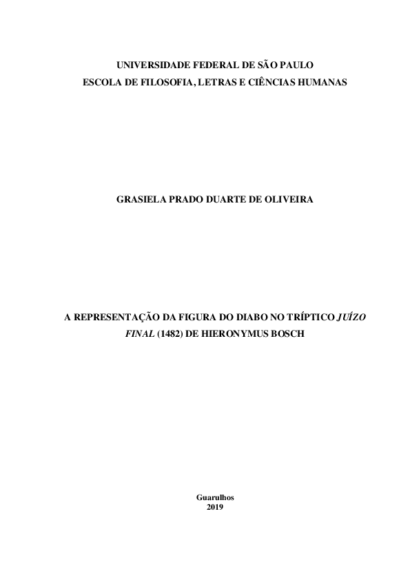A representação da figura do diabo no tríptico Juízo Final (1482) de Hieronymus Bosch