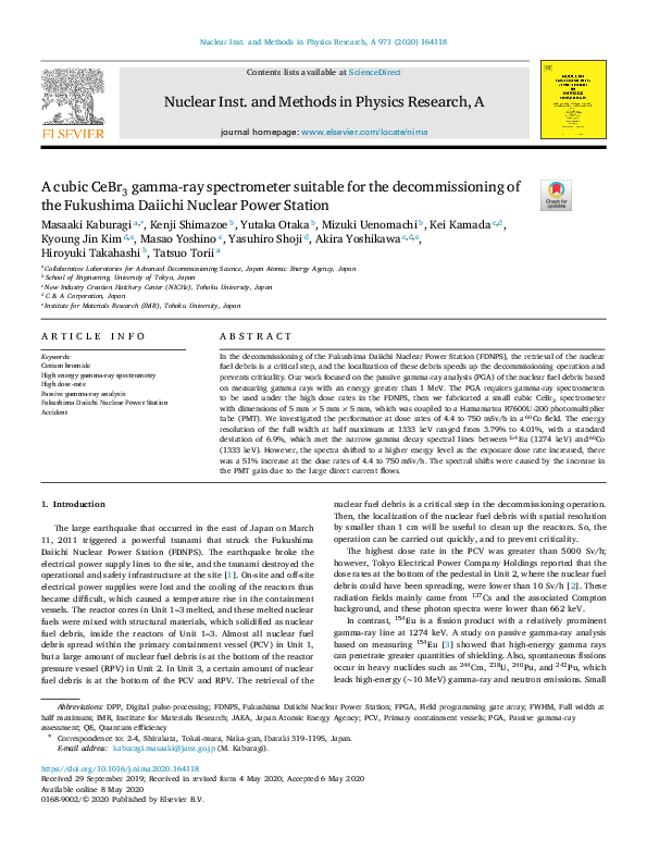 (PDF) A cubic CeBr3 gamma-ray spectrometer suitable for the ...
