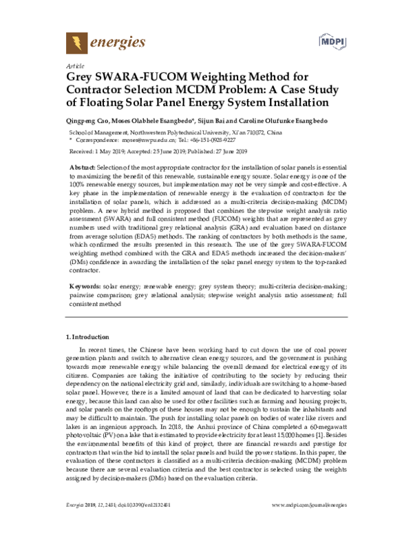 (PDF) Grey SWARA-FUCOM Weighting Method for Contractor Selection MCDM ...
