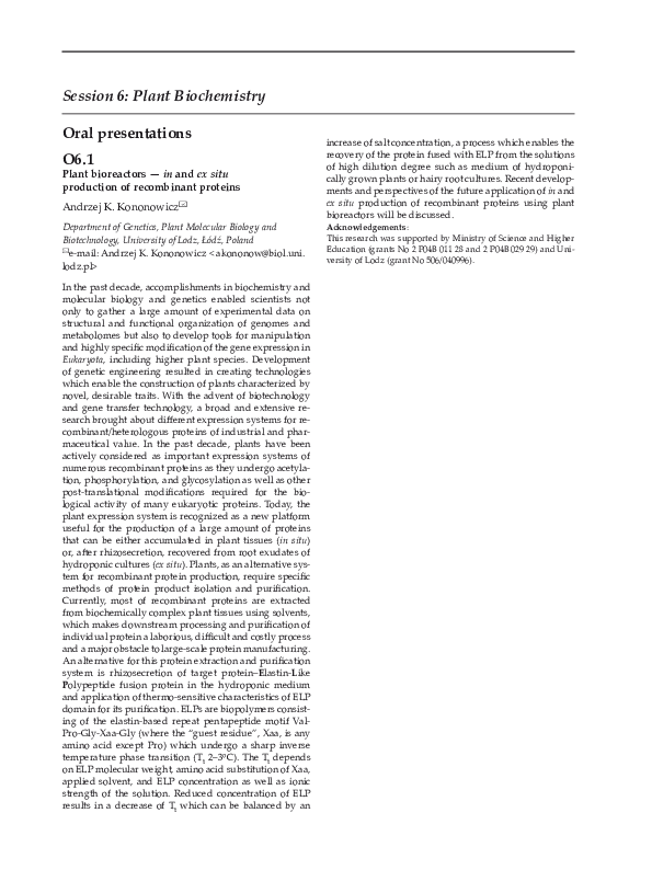 (PDF) Production of Proteins K. Andrzej Academia.edu