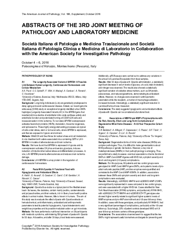 (PDF) Abstracts of the 3rd Joint Meeting of Pathology and Laboratory ...