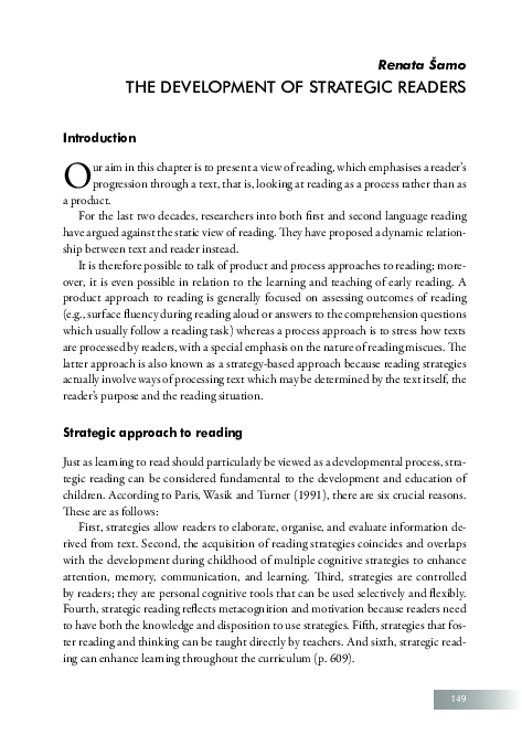 (PDF) The development of strategic readers