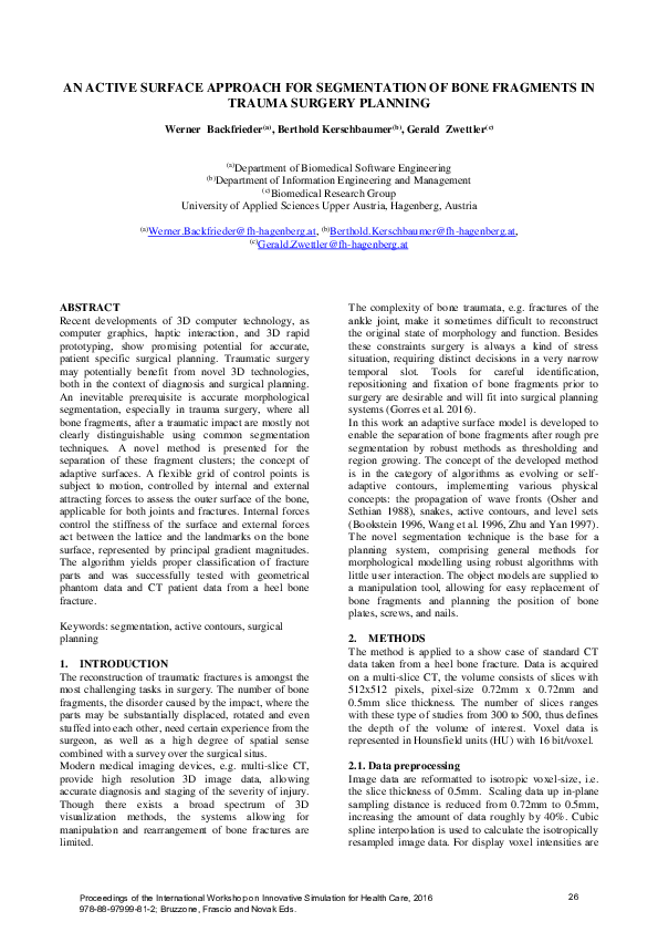 (PDF) An active surface approach for segmentation of bone fragments in ...