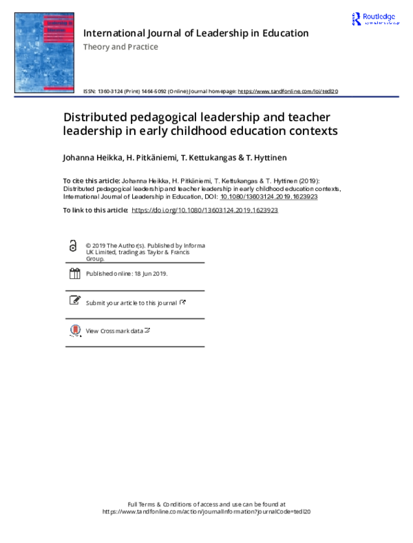 DISTRIBUTED LEADERSHIP STYLE IN EARLY CHILDHOOD EDUCATION visual data 3