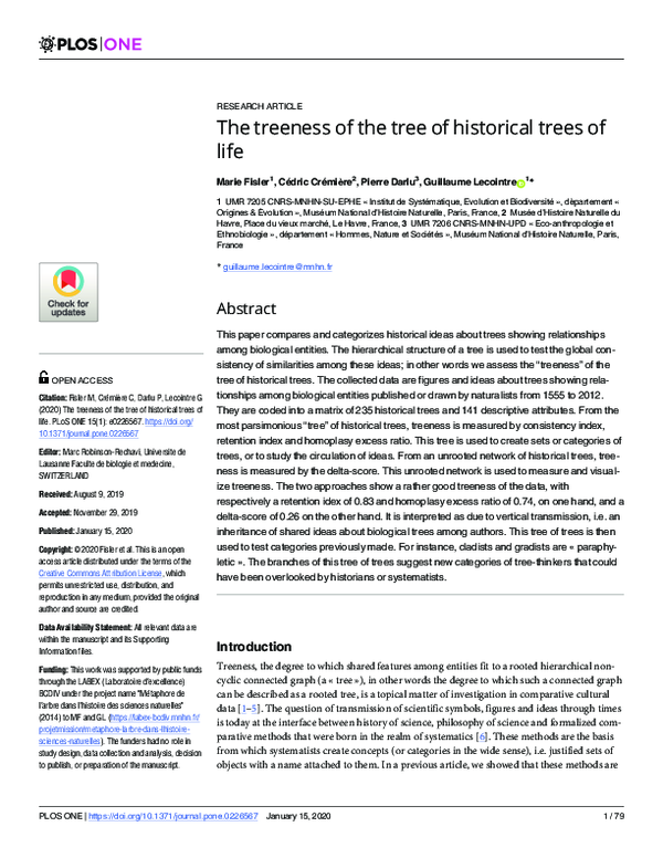 (PDF) The treeness of the tree of historical trees of life