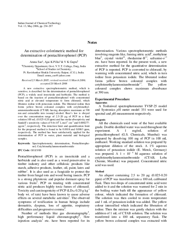 (PDF) An extractive colorimetric method for determination of ...
