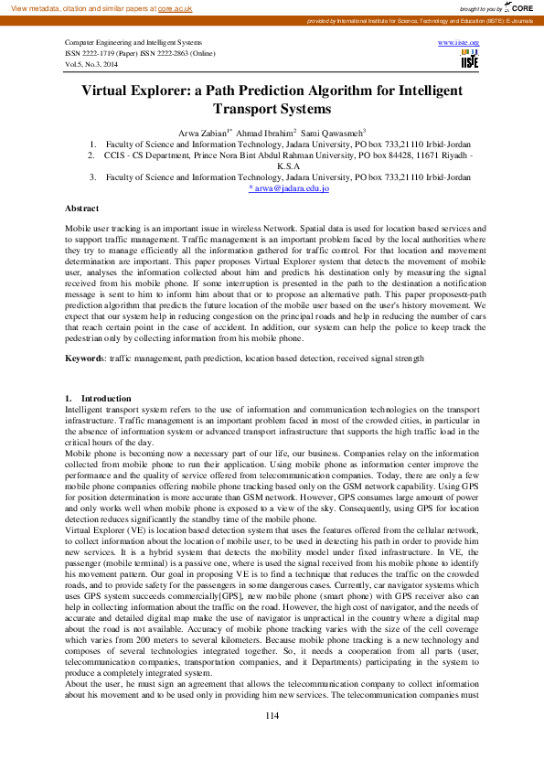 (PDF) Virtual Explorer: a Path Prediction Algorithm for Intelligent ...