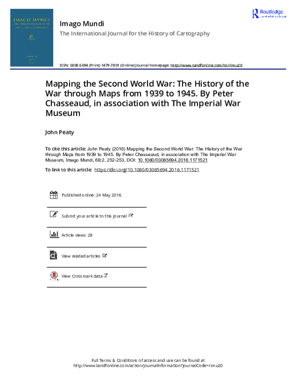 (PDF) Mapping the Second World War: The History of the War through Maps ...