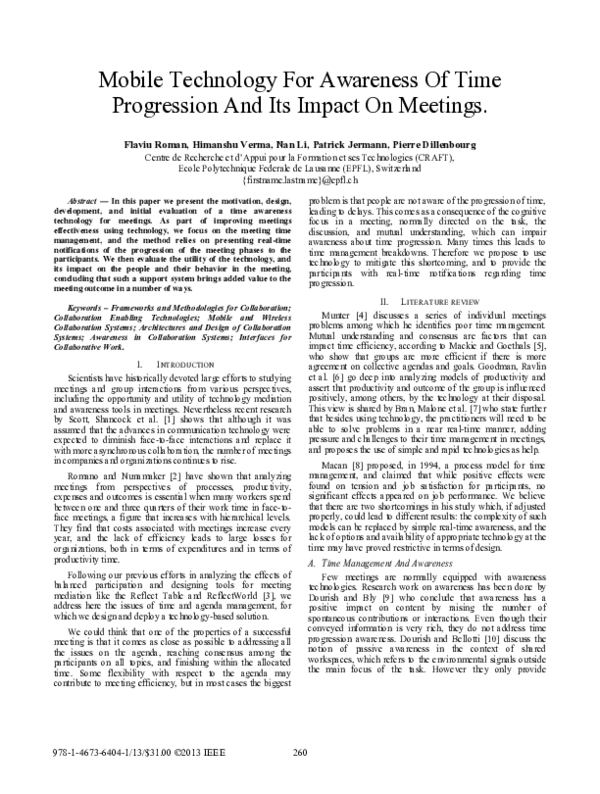 (PDF) Mobile technology for awareness of time progression and its ...