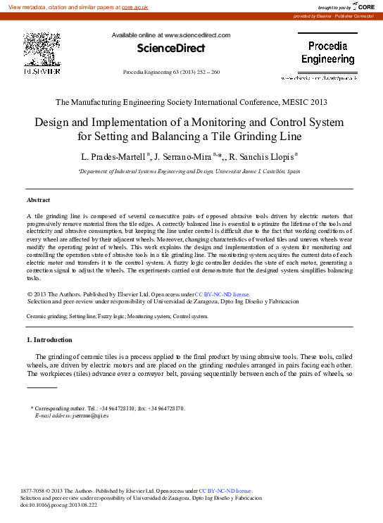 (PDF) Design and Implementation of a Monitoring and Control System for ...