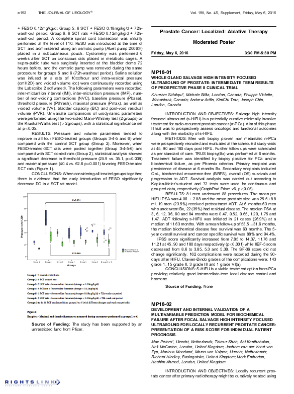 (PDF) MP18-02 Development and Internal Validation of a Multivariable ...