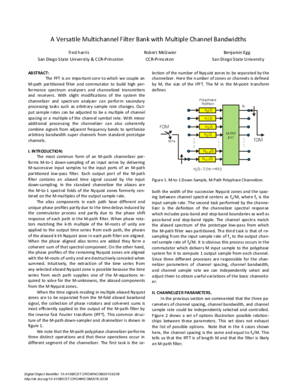 (PDF) A versatile multichannel filter bank with multiple channel bandwidths