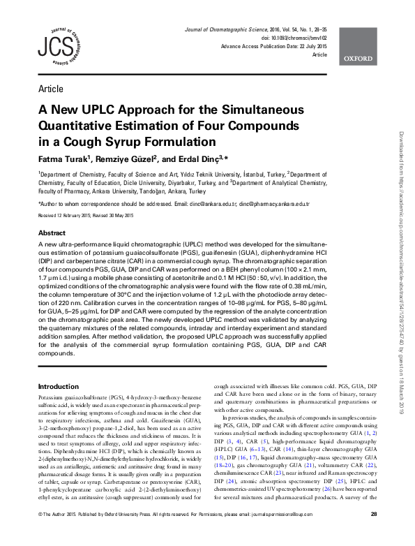 (PDF) A New UPLC Approach for the Simultaneous Quantitative Estimation