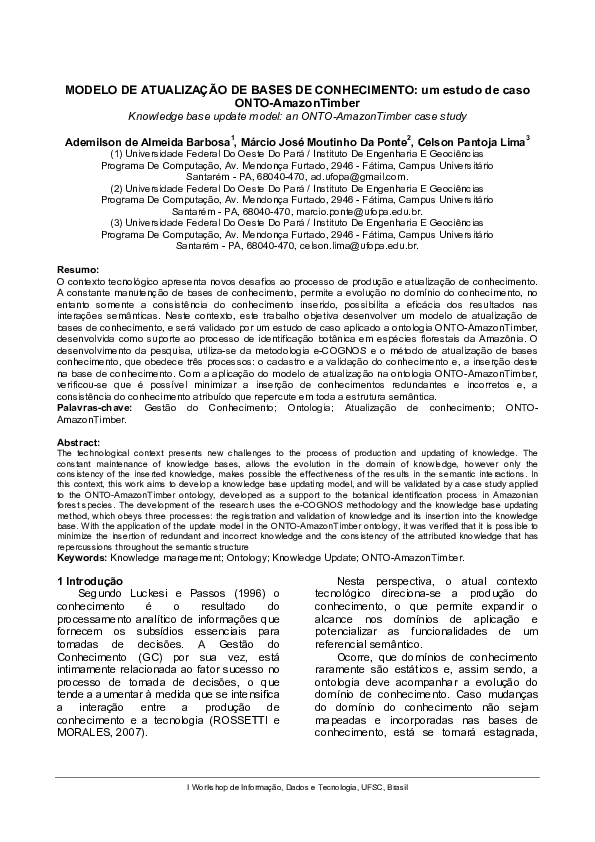 (PDF) Knowledge base update model: an ONTO-AmazonTimber case study