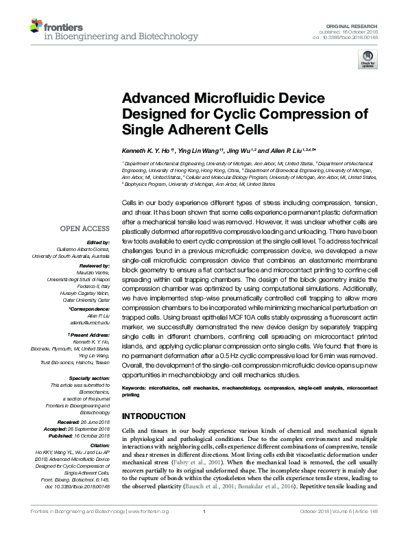 (PDF) Advanced Microfluidic Device Designed for Cyclic Compression of ...