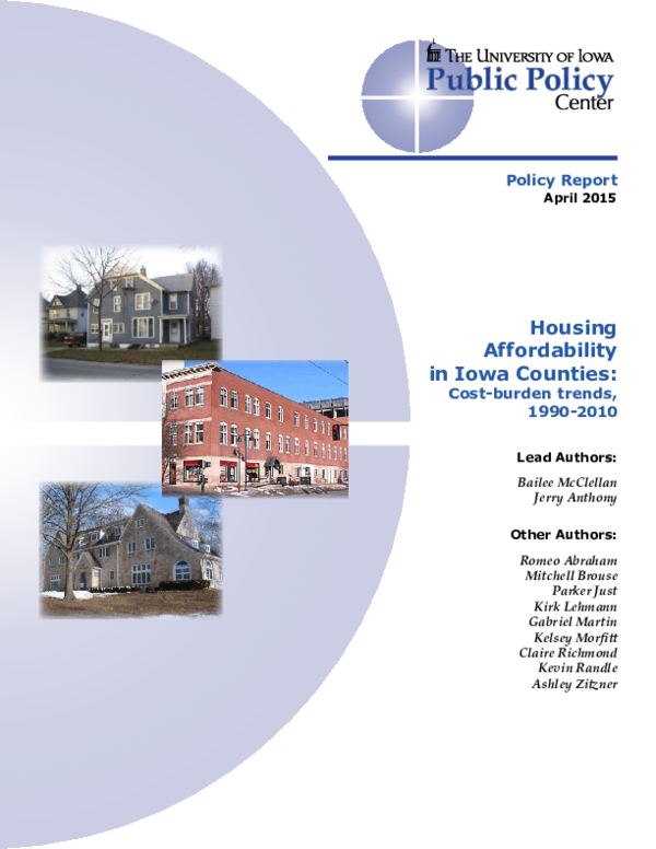 (PDF) Housing affordability in Iowa counties Jerry Anthony Academia.edu