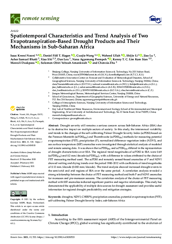 (PDF) Spatiotemporal Characteristics and Trend Analysis of two ...