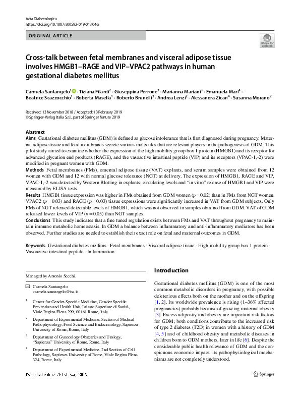 (PDF) Cross-talk between fetal membranes and visceral adipose tissue ...