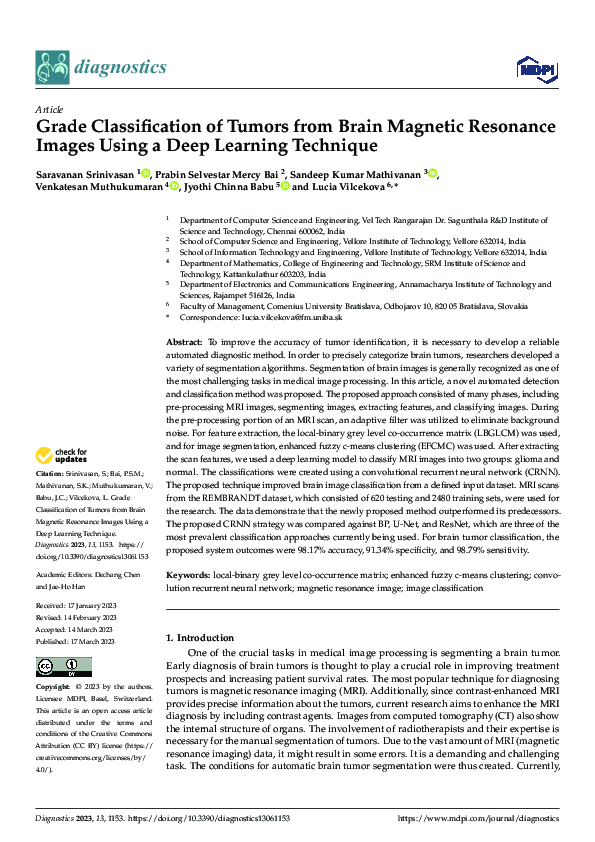 (PDF) Grade Classification of Tumors from Brain Magnetic Resonance ...