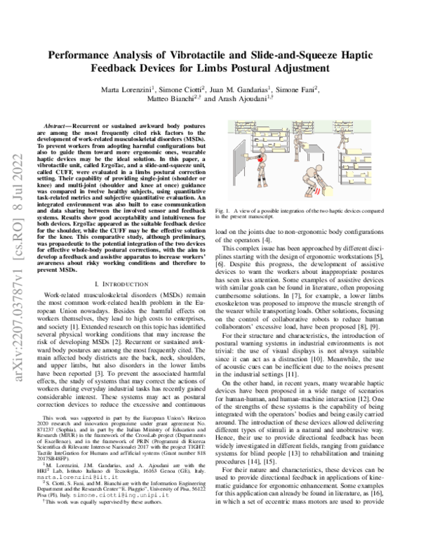 (PDF) Performance Analysis of Vibrotactile and Slide-and-Squeeze Haptic ...