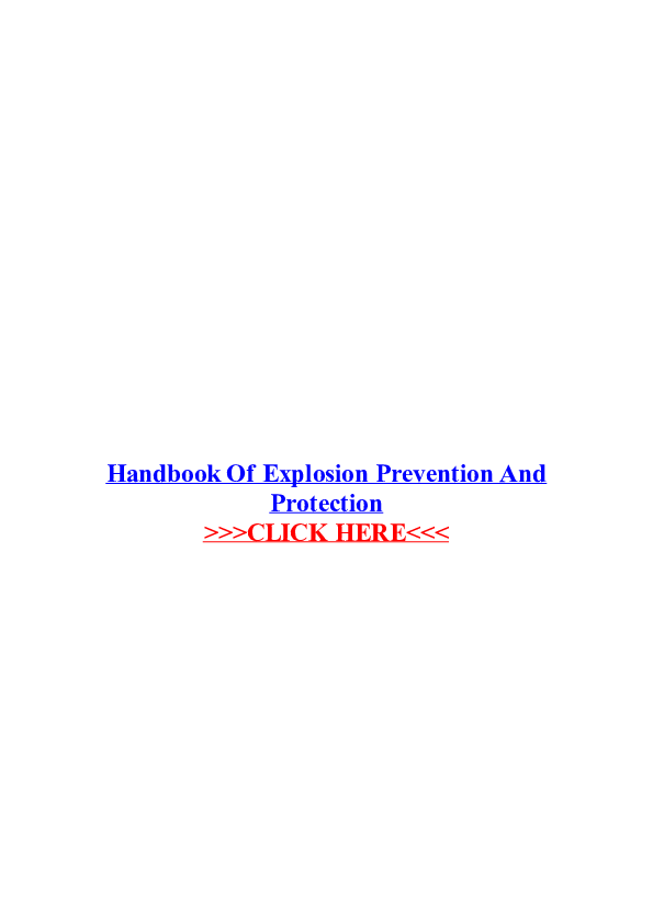 (PDF) Handbook of Explosion Prevention and Protection ulrich krause