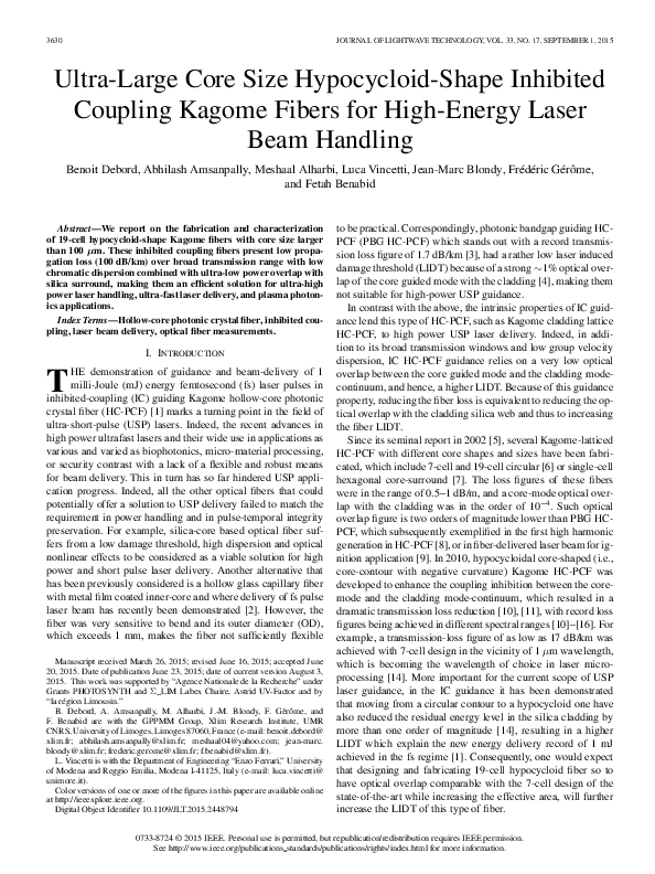 (PDF) Ultra-Large Core Size Hypocycloid-Shape Inhibited Coupling Kagome ...