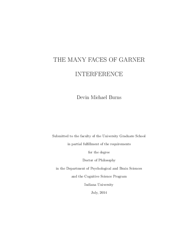 (PDF) The Many Faces of Garner Interference