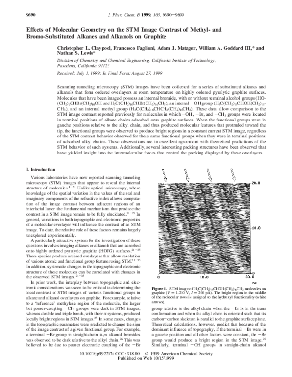 (PDF) Effects of Molecular Geometry on the STM Image Contrast of Methyl ...