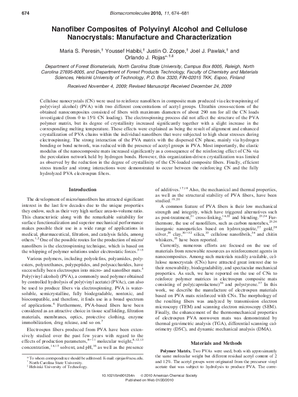 (PDF) Nanofiber Composites of Polyvinyl Alcohol and Cellulose ...