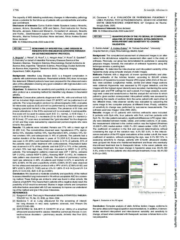 (PDF) AB1382 SCREENING of Interstitial Lung Disease in Patients with ...