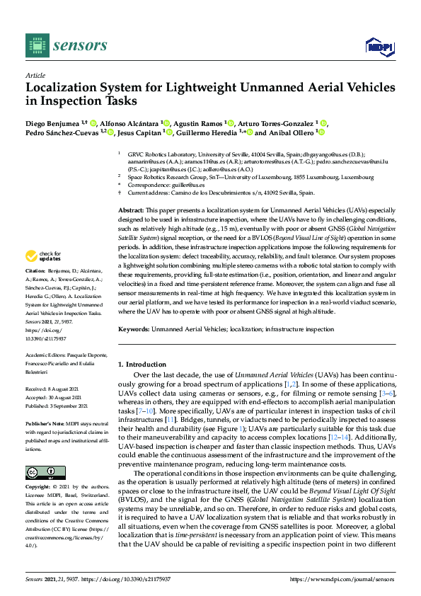 (PDF) Localization System for Lightweight Unmanned Aerial Vehicles in ...